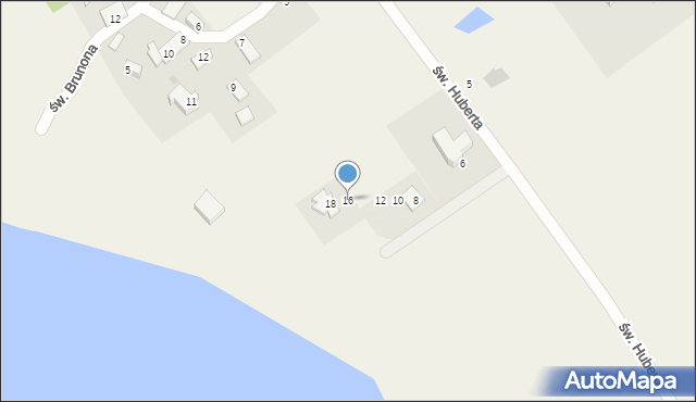 Sząbruk, św. Huberta, 16, mapa Sząbruk