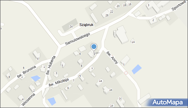 Sząbruk, św. Mikołaja, 2, mapa Sząbruk