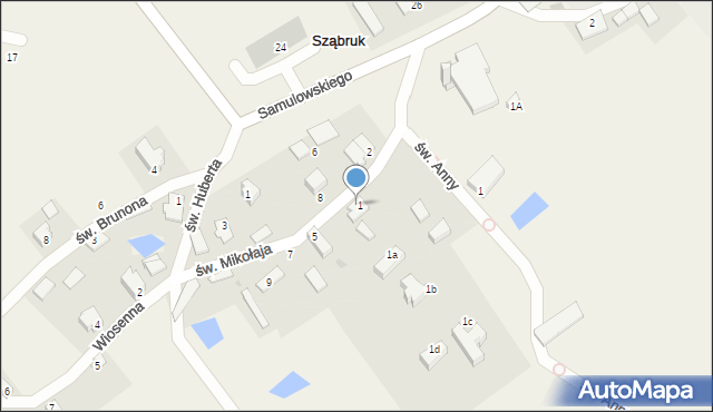 Sząbruk, św. Mikołaja, 3, mapa Sząbruk