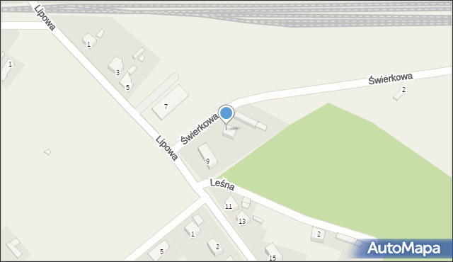 Szczaniec, Świerkowa, 1, mapa Szczaniec