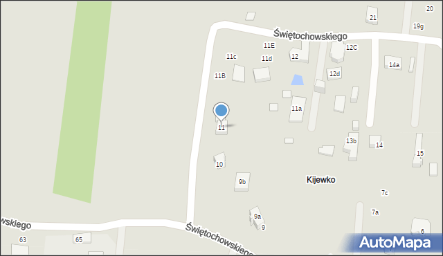 Szczecin, Świętochowskiego Aleksandra, 11, mapa Szczecina