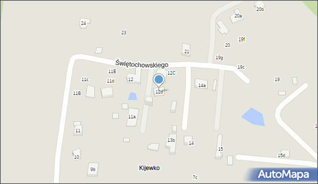 Szczecin, Świętochowskiego Aleksandra, 12d, mapa Szczecina