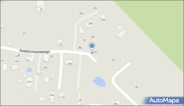 Szczecin, Świętochowskiego Aleksandra, 19c, mapa Szczecina