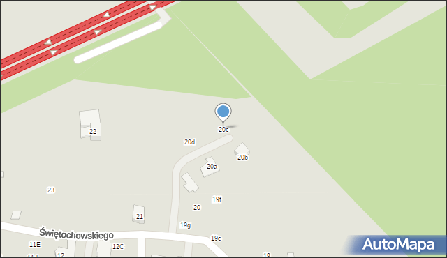 Szczecin, Świętochowskiego Aleksandra, 20c, mapa Szczecina
