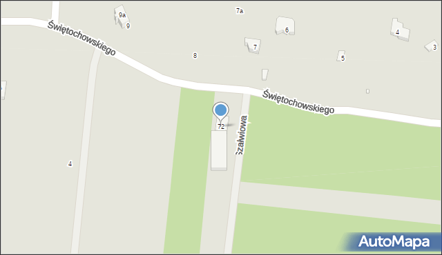 Szczecin, Świętochowskiego Aleksandra, 72, mapa Szczecina