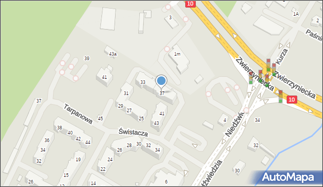 Szczecin, Świstacza, 37, mapa Szczecina