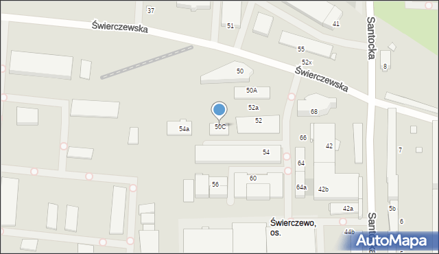 Szczecin, Świerczewska, 50C, mapa Szczecina
