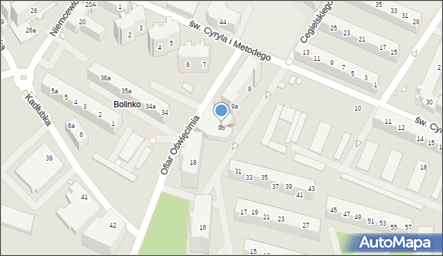 Szczecin, św. Cyryla i Metodego, 9b, mapa Szczecina
