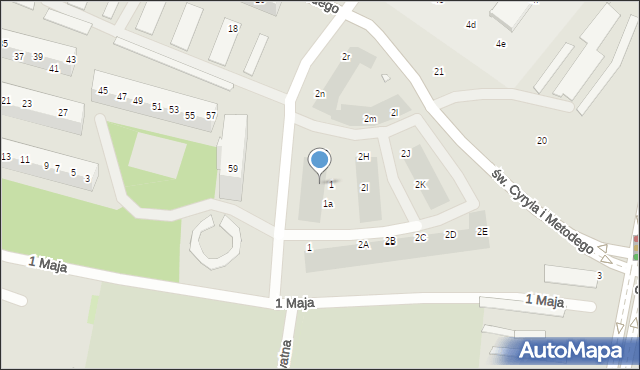 Szczecin, św. Kazimierza Królewicza, 2F, mapa Szczecina