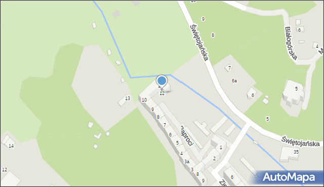 Szczecin, Świętojańska, 12, mapa Szczecina