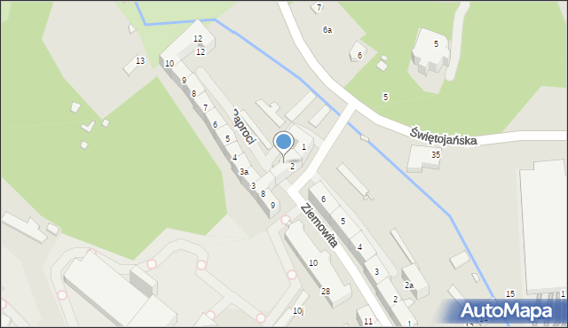 Szczecin, Świętojańska, 2, mapa Szczecina
