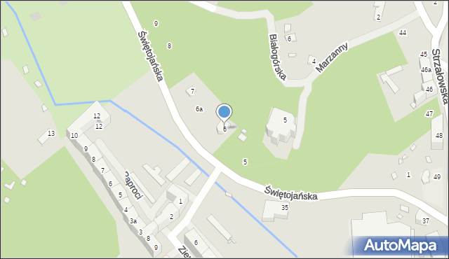 Szczecin, Świętojańska, 6, mapa Szczecina