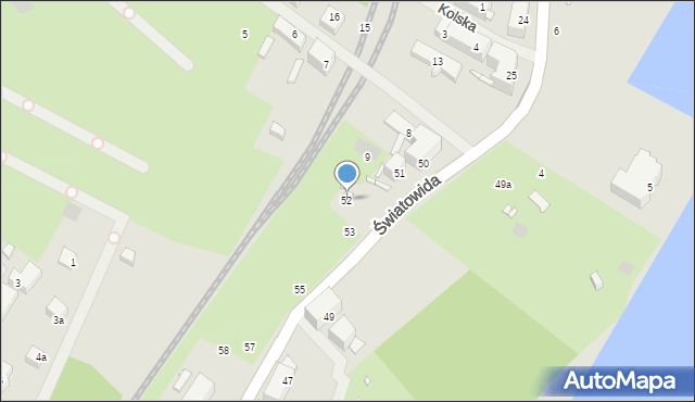 Szczecin, Światowida, 52, mapa Szczecina