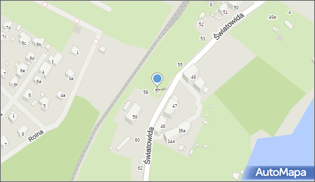 Szczecin, Światowida, 57, mapa Szczecina