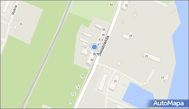Szczecin, Światowida, 68, mapa Szczecina