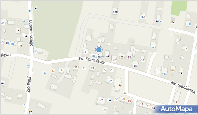 Szczepanów, św. Stanisława, 26, mapa Szczepanów