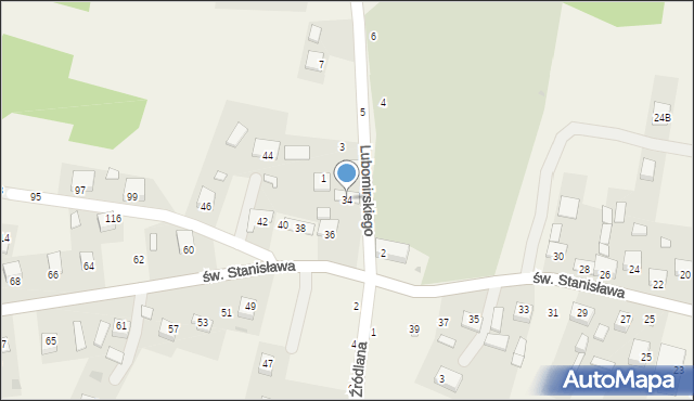 Szczepanów, św. Stanisława, 34, mapa Szczepanów
