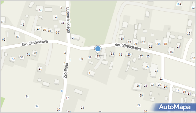 Szczepanów, św. Stanisława, 35, mapa Szczepanów