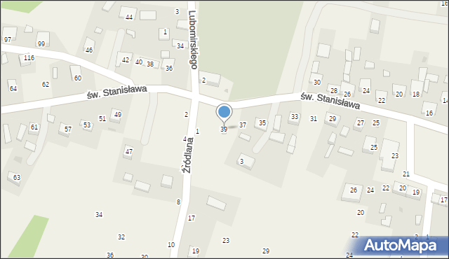 Szczepanów, św. Stanisława, 39, mapa Szczepanów