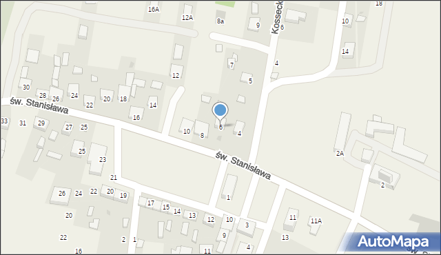 Szczepanów, św. Stanisława, 6, mapa Szczepanów
