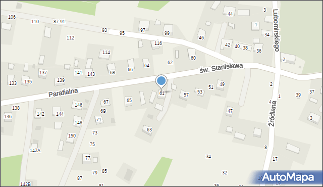 Szczepanów, św. Stanisława, 61, mapa Szczepanów