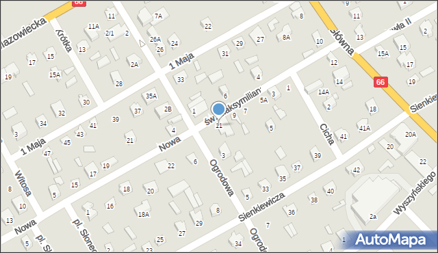 Szepietowo, św. Maksymiliana Marii Kolbego, 11, mapa Szepietowo