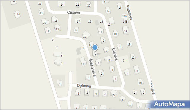 Szpęgawa, Świerkowa, 6, mapa Szpęgawa