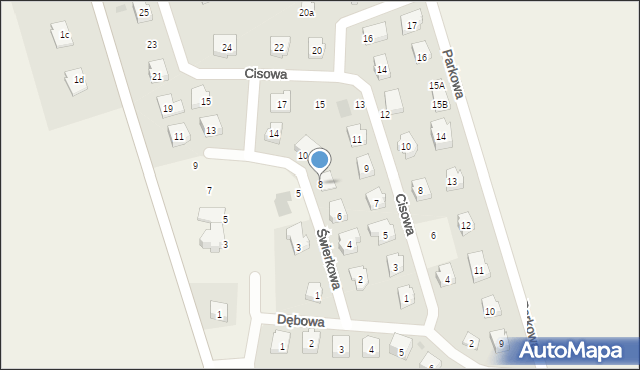 Szpęgawa, Świerkowa, 8, mapa Szpęgawa