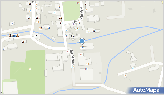 Szubin, św. Marcina, 13A, mapa Szubin