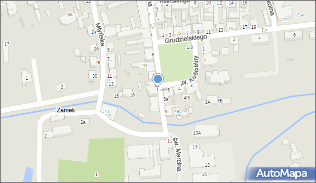 Szubin, św. Marcina, 16, mapa Szubin