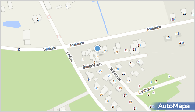 Szubin, Świerkowa, 5, mapa Szubin