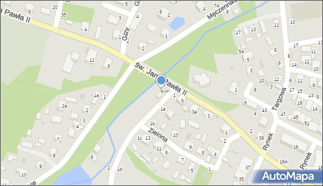 Tarnogród, św. Jana Pawła II, 7, mapa Tarnogród