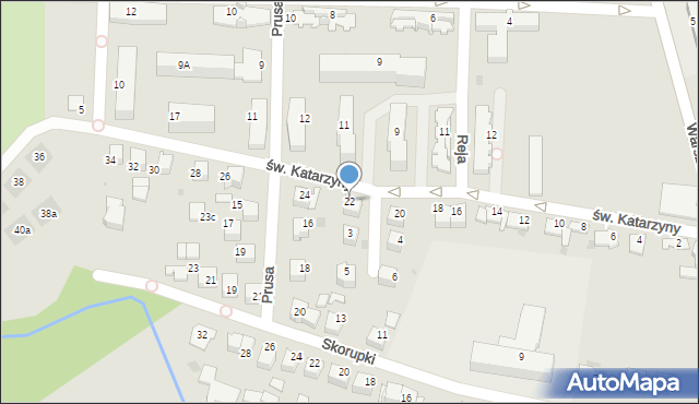 Tarnów, św. Katarzyny, 22, mapa Tarnów