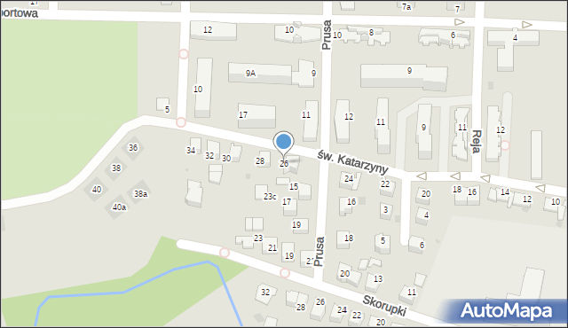 Tarnów, św. Katarzyny, 26, mapa Tarnów