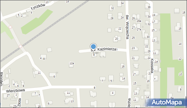 Tarnów, św. Kazimierza, 8, mapa Tarnów