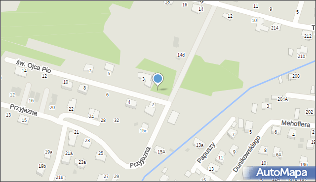 Tarnów, św. Ojca Pio, 1a, mapa Tarnów