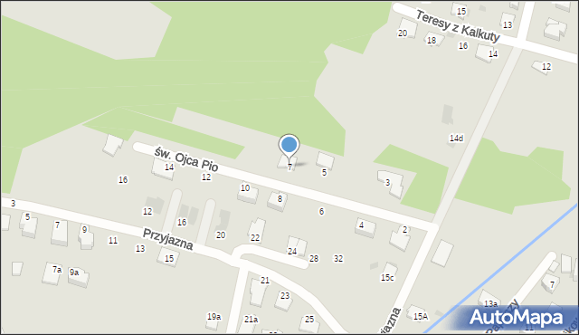 Tarnów, św. Ojca Pio, 7, mapa Tarnów