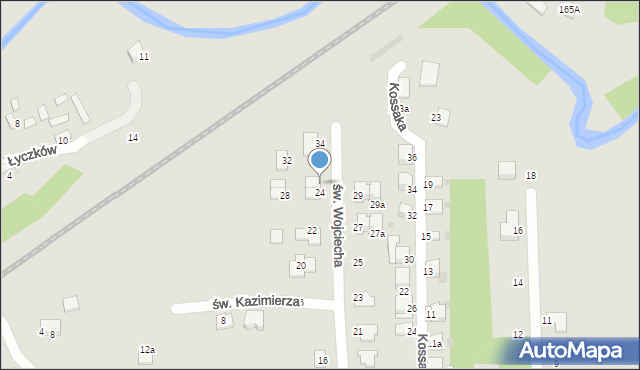 Tarnów, św. Wojciecha, 26, mapa Tarnów