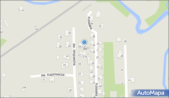 Tarnów, św. Wojciecha, 29a, mapa Tarnów