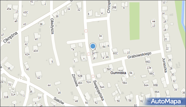 Tarnów, Świętojańska, 14, mapa Tarnów