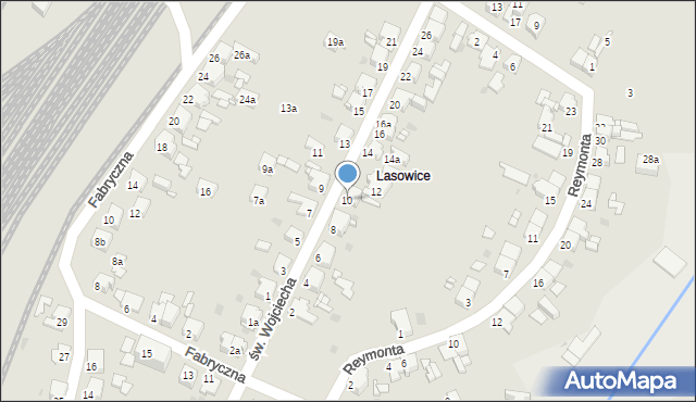 Tarnowskie Góry, św. Wojciecha, 10, mapa Tarnowskie Góry