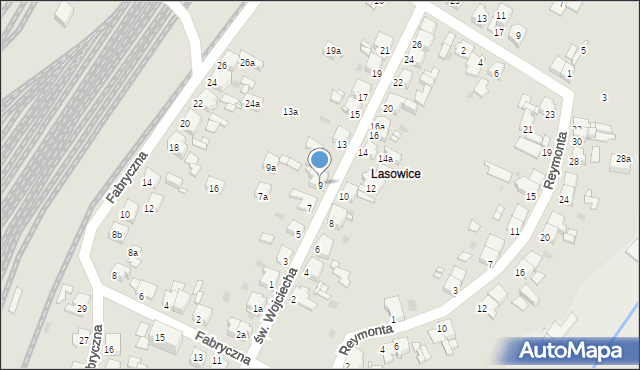 Tarnowskie Góry, św. Wojciecha, 9, mapa Tarnowskie Góry