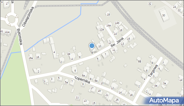 Tarnowskie Góry, św. Jana, 8, mapa Tarnowskie Góry