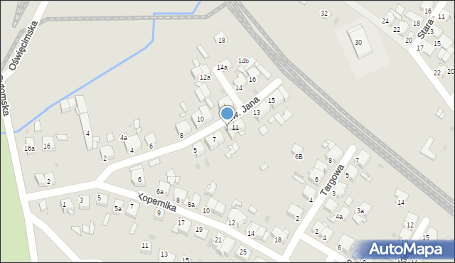 Tarnowskie Góry, św. Jana, 9, mapa Tarnowskie Góry