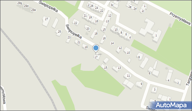 Tczew, Świętopełka, 17b, mapa Tczew