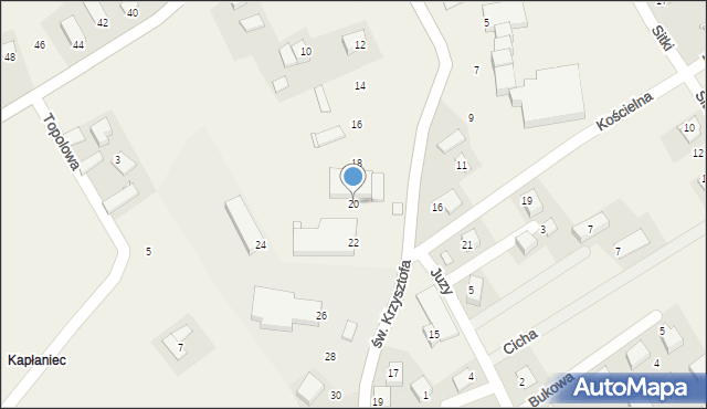 Tęgoborze, św. Krzysztofa, 20, mapa Tęgoborze