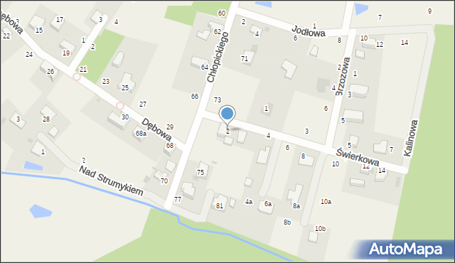 Tenczynek, Świerkowa, 2, mapa Tenczynek