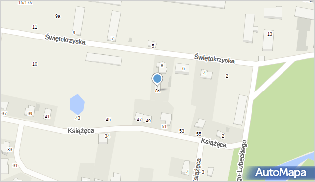 Teresin, Świętokrzyska, 8a, mapa Teresin
