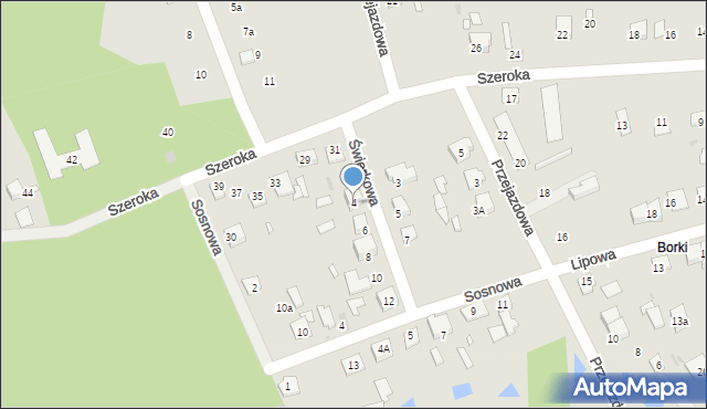 Tłuszcz, Świerkowa, 4, mapa Tłuszcz