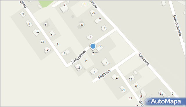 Tobolice, Świerkowa, 7, mapa Tobolice